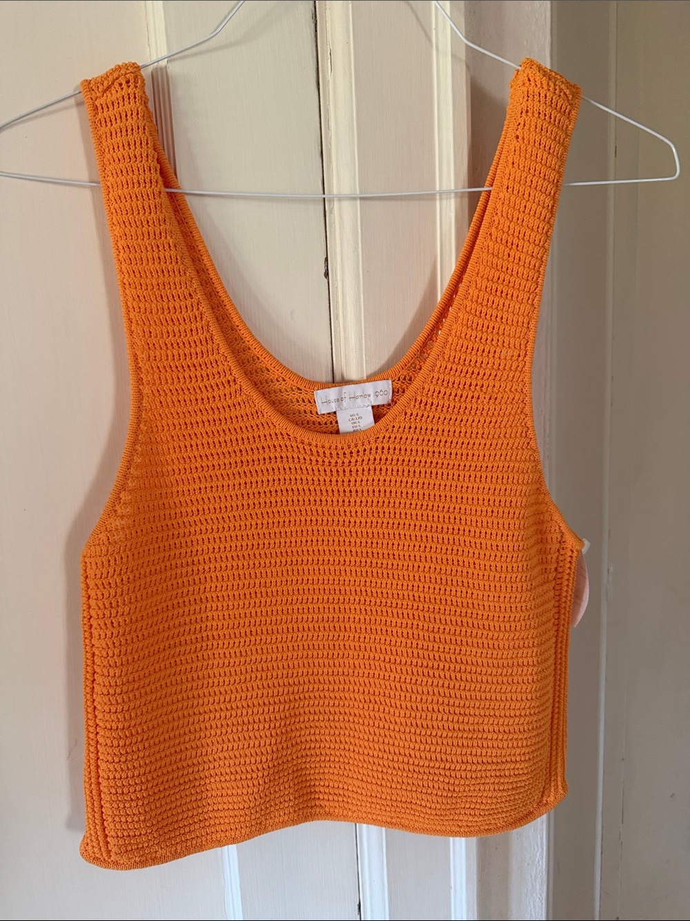 House of Harlow 1960 Orange Crochet Tank